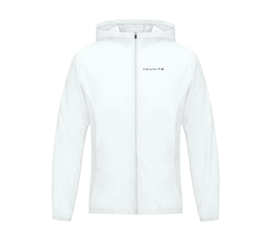 ACUNITE Technical windbreaker white